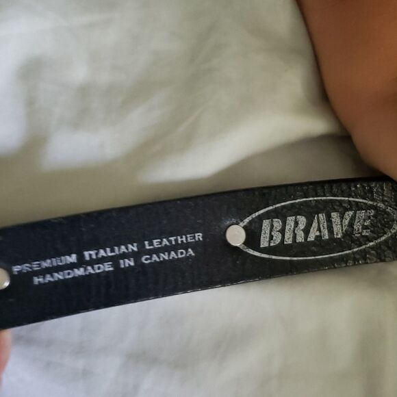 Vintage women's 90S Premium Italian Leather Belt with Flowers - Picture 2 of 5